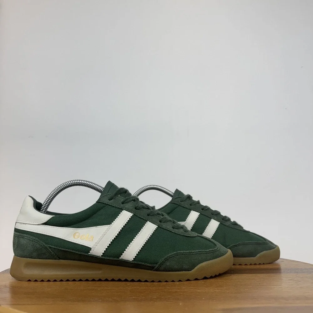 Mens Gola Tornado Evergreen Off‎ White Canvas Low Casual Sneakers Size 9 M GUC